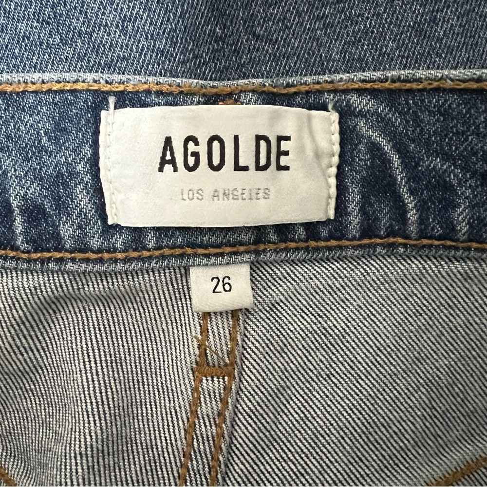 AGOLDE Riley High Rise Straight Crop Jean Transfer Wash - Picture 8 of 11